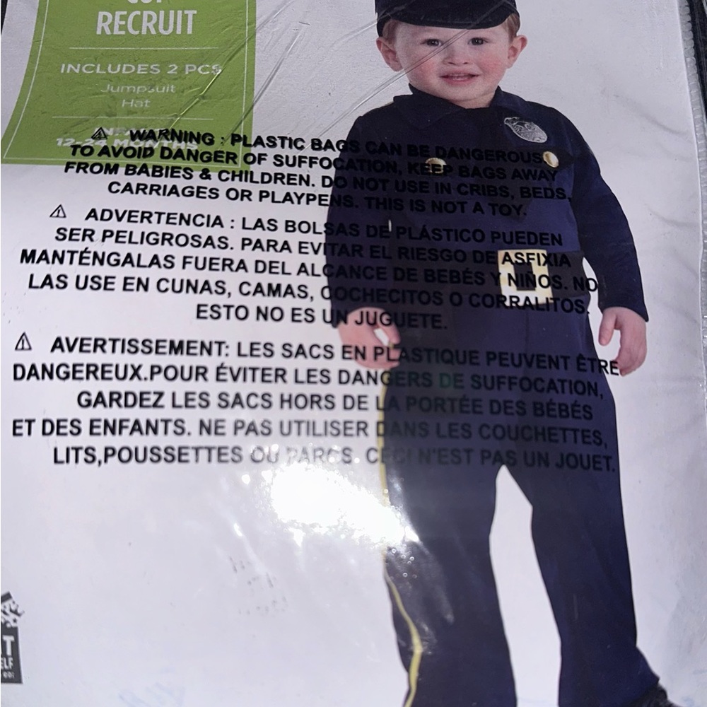 POLICE RECRUIT POLICE RECRUIT.  FOR INFANT 12-24 MONTHS. USED ​​ONCE